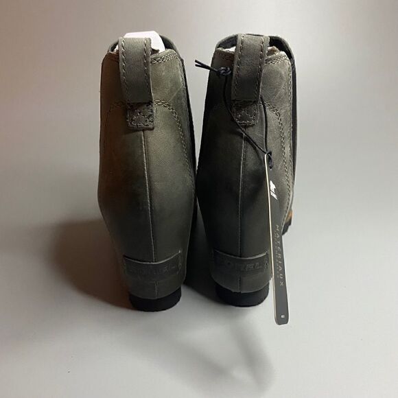 Sorel Lea Wedge Boots Joan of Arctic Chelsea Quarry Grey Black 5 waterproof - Picture 4 of 5
